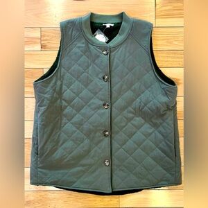 ODDI Quilted Olive Vest, BRAND NEW, SIZE 2XL, WARM FLEECE INSIDE